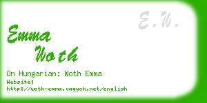 emma woth business card